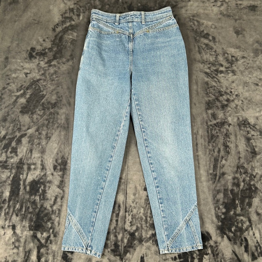 Jordache Jeans Womens 10 Blue Vintage High Waist Tapered Leg Western Yoke Vented